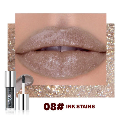 Qibest 8-Color Shimmer Glitter Lip Gloss