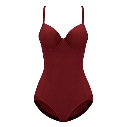 Underwire Wine Bodysuit Shapewear