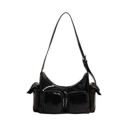 Women PU Leather Multi-Pocket Tote Bag