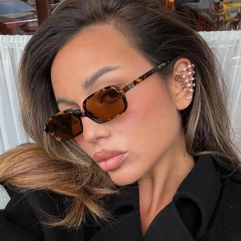 Luxury Vintage Rectangle Sunglasses