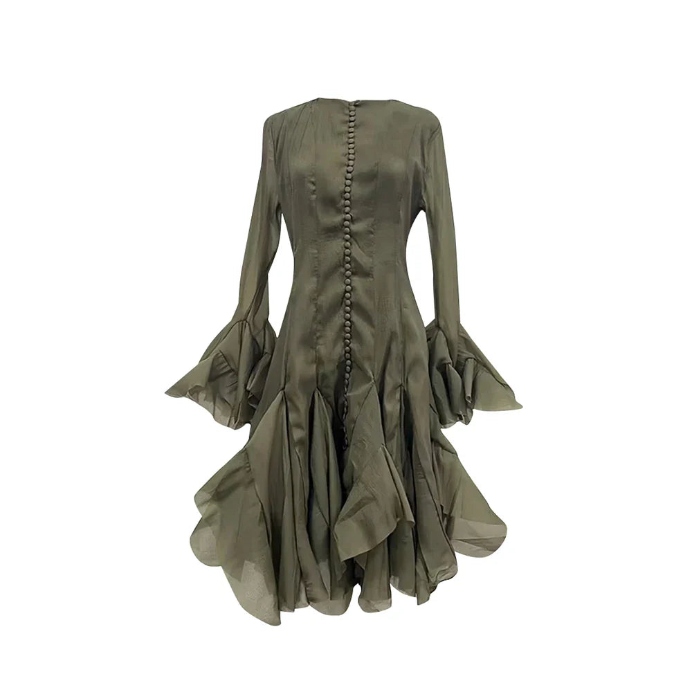 Sweet Ruffles Knee-Length Dress