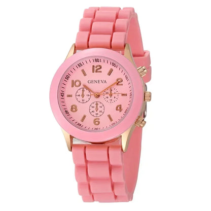 Female Quartz Silicone Strap Watch
