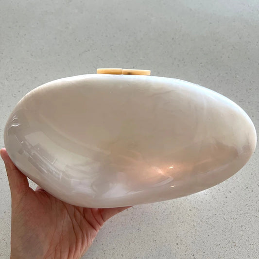 Pearl Acrylic Evening Clutch Bag