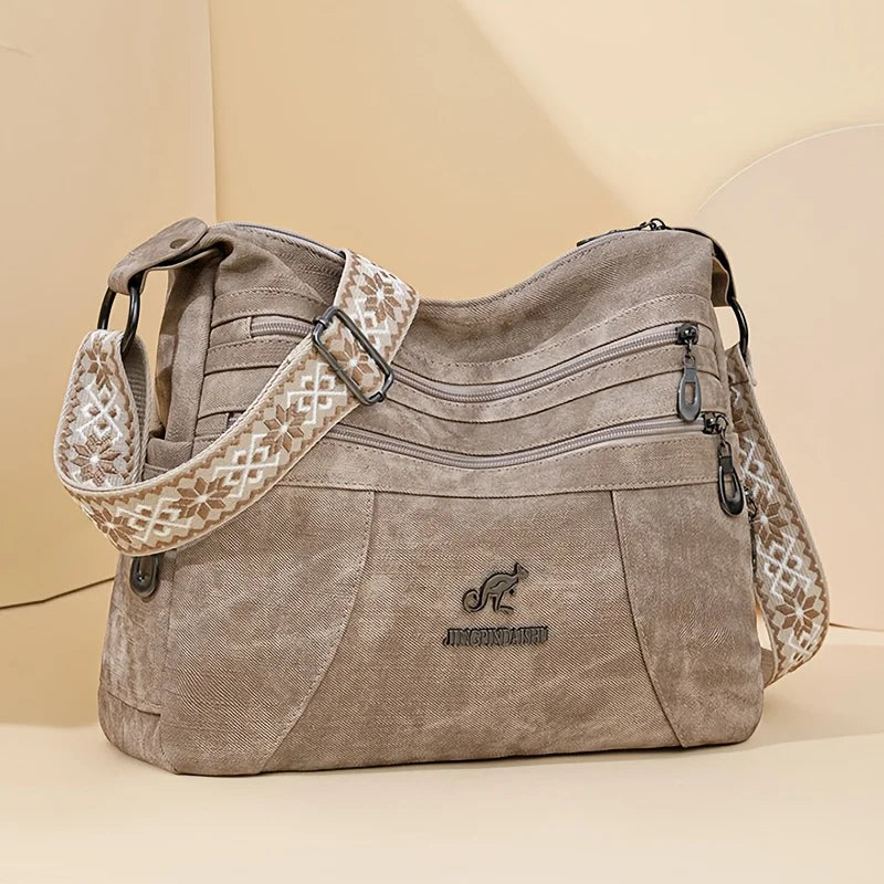 Vintage Multi-Layer Shoulder Bag