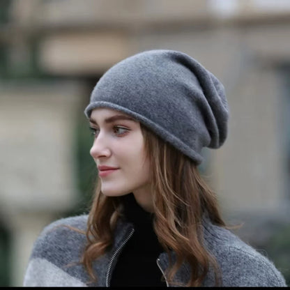 Women’s Knitted Mink Cashmere Hat