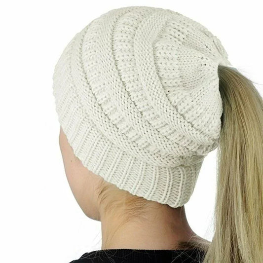 Women’s Winter Messy Bun Beanie