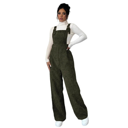 Corduroy Overalls Set