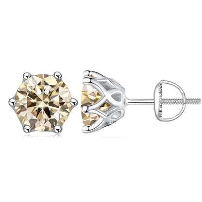 Colorful Moissanite Stud Earrings
