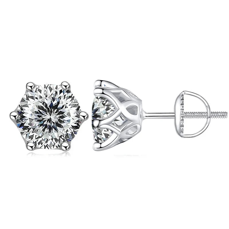 Colorful Moissanite Stud Earrings