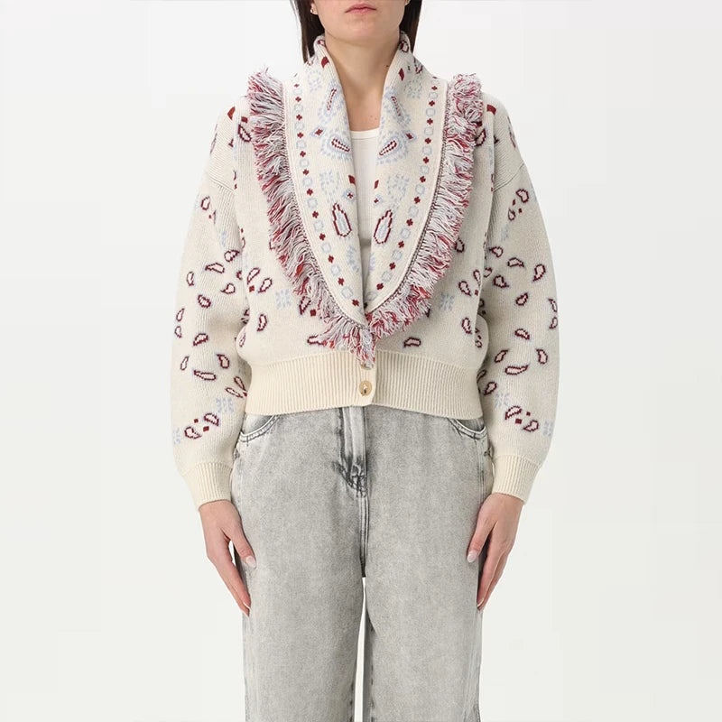Tassel Patchwork Cardigan