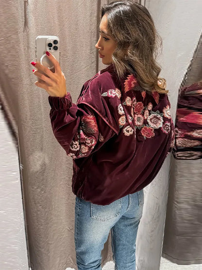 Floral Velvet Jacket