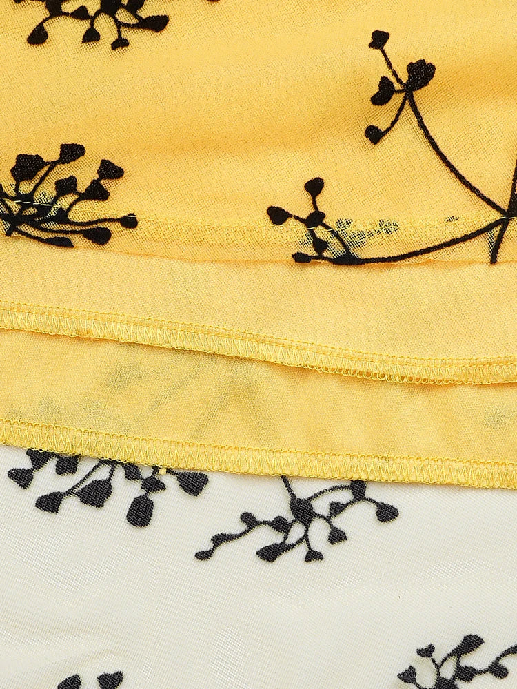 Wedding Print Midi Evening Dress