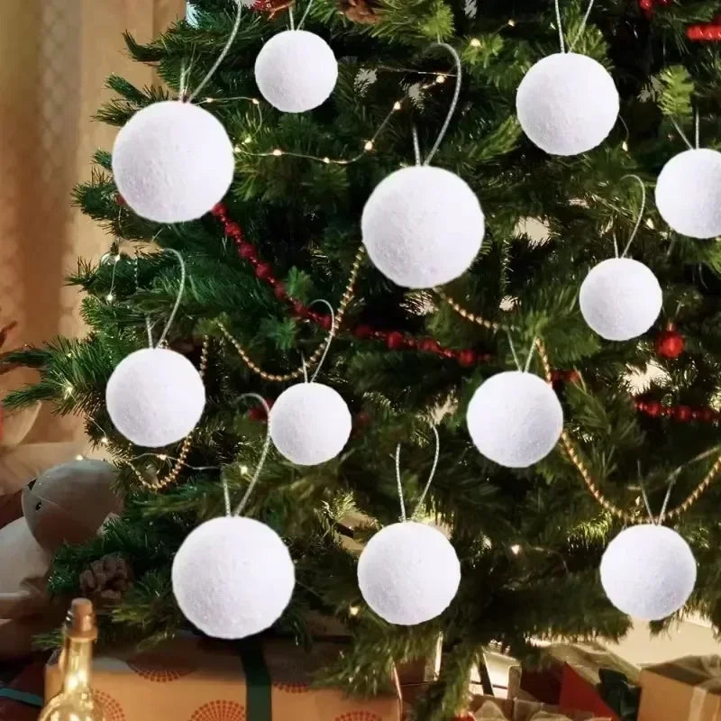 Large Foam Snowballs Ornaments