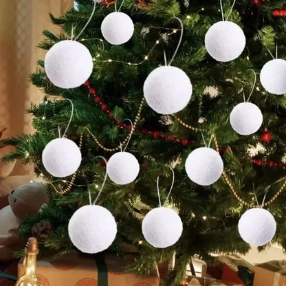 Large Foam Snowballs Ornaments