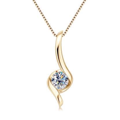 Moissanite Twist Necklace