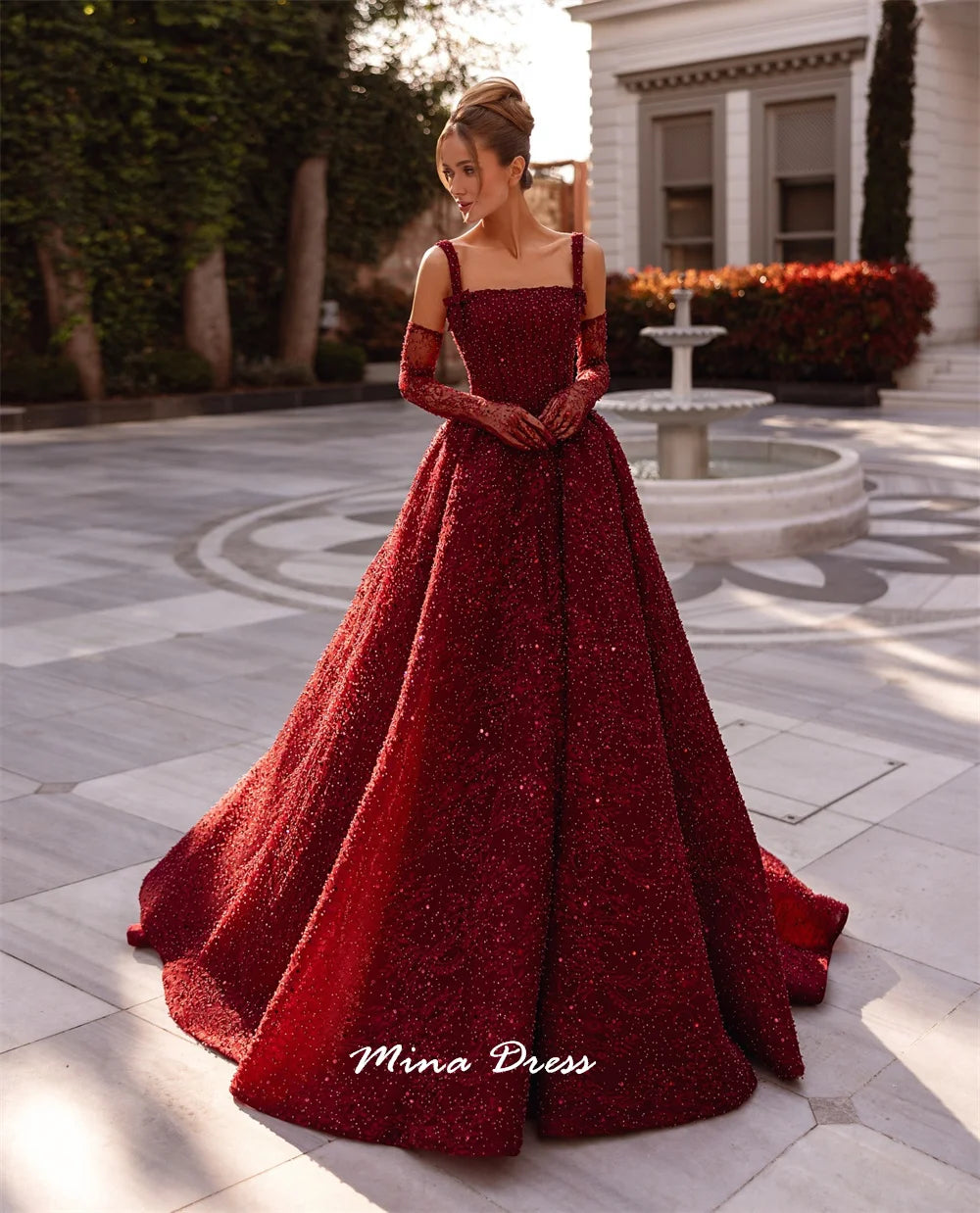Luxurious Beaded Evening Gown