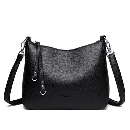 Soft Leather Shoulder Crossbody Bag