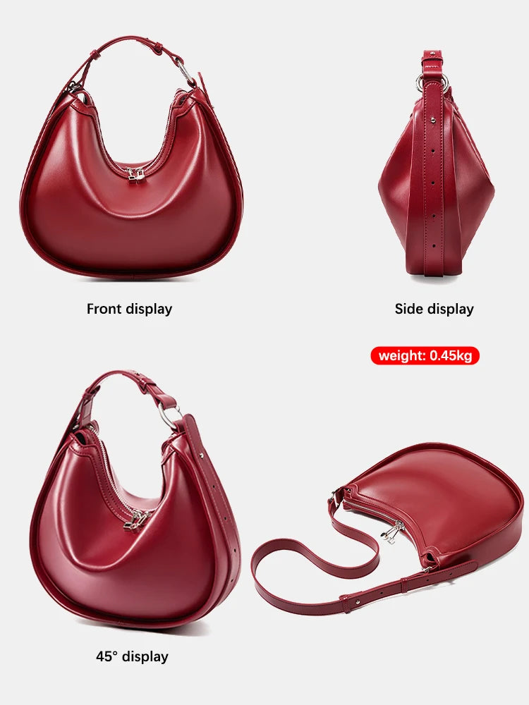Premium Leather Hobo Bag