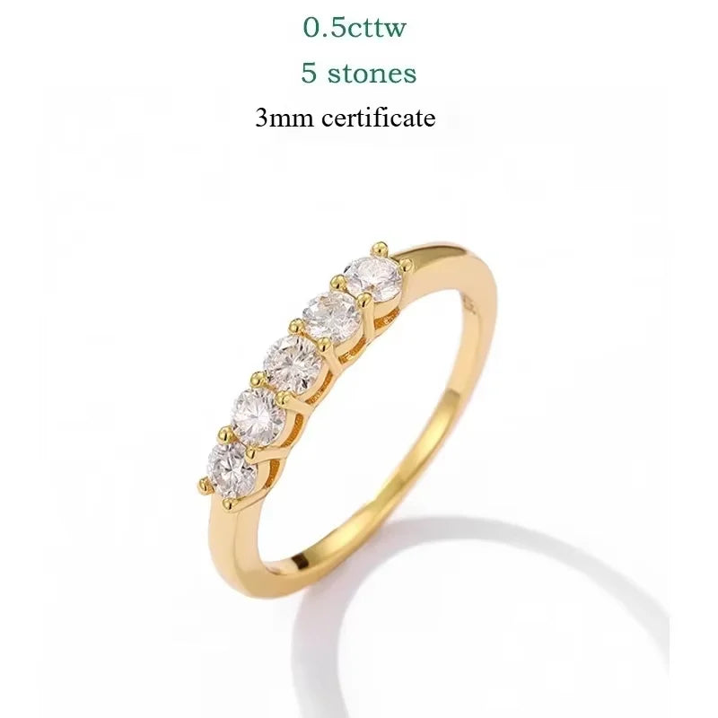 3mm Moissanite Silver Ring