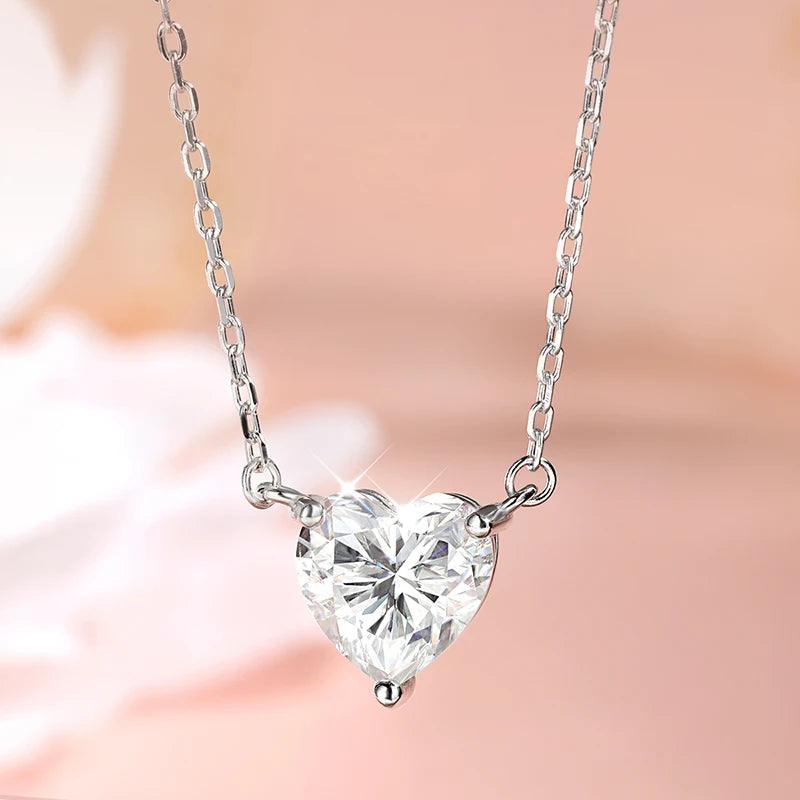 Heart Cut Moissanite Necklace