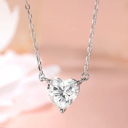 Heart Cut Moissanite Necklace