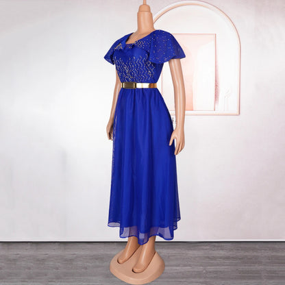 Elegant Ruffle Sleeve Party Dress