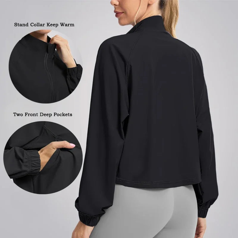 Cropped Workout Jacket