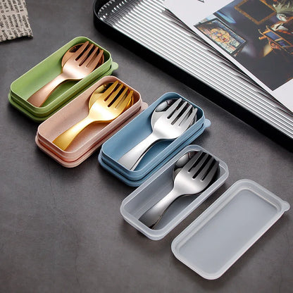Portable stainless steel tableware