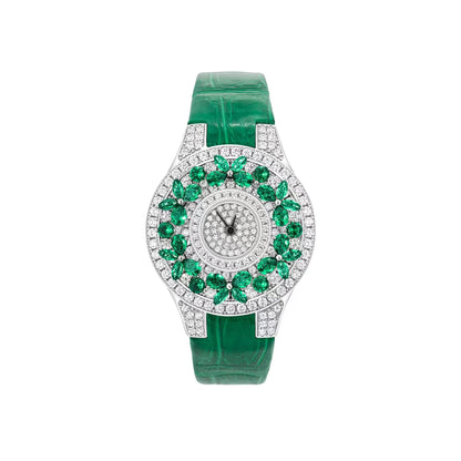 Luxury Diamond Emerald Women’s Watch
