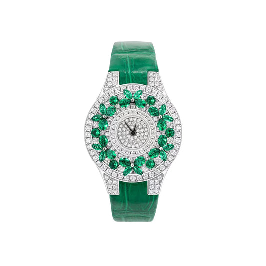 Luxury Diamond Emerald Women’s Watch