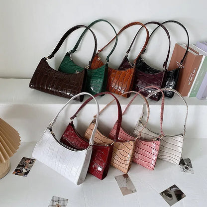 Retro Alligator Shoulder Bag