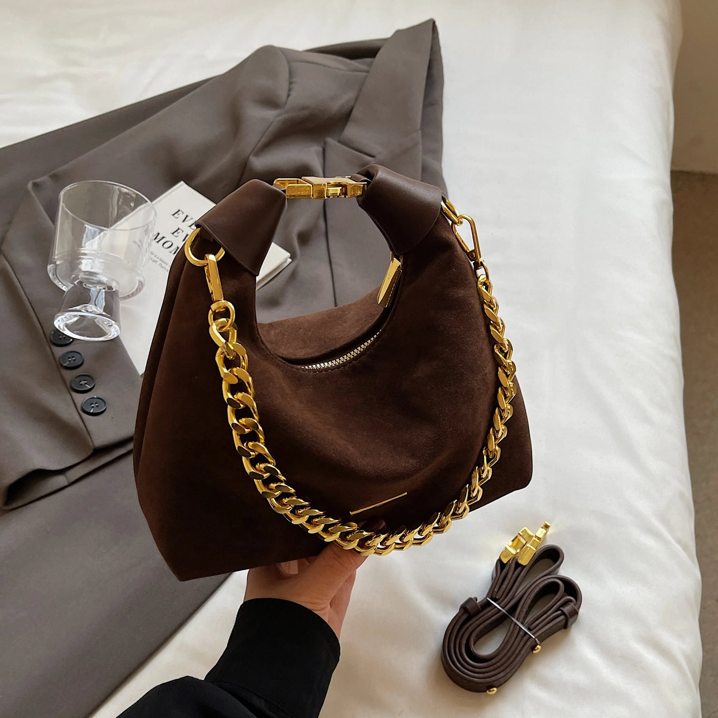 Frosted Retro Moon Bag