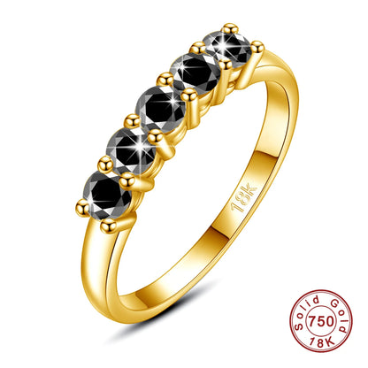 18K Gold Moissanite Ring