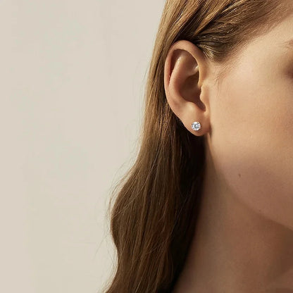 18K Plated 0.1-3CT Moissanite Stud Earrings
