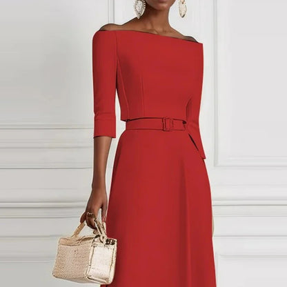 Elegant High Waist Maxi Dress