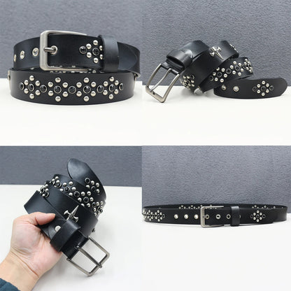 Heavy duty leather belt