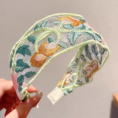 Embroidery Flower Hairband