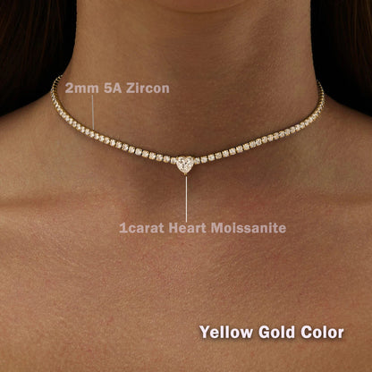 Moissanite Tennis Necklace