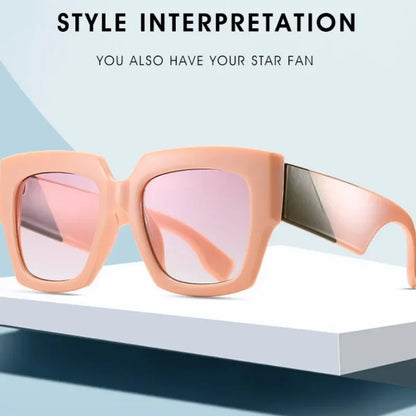 Oversized Square Retro Sunglasses UV400