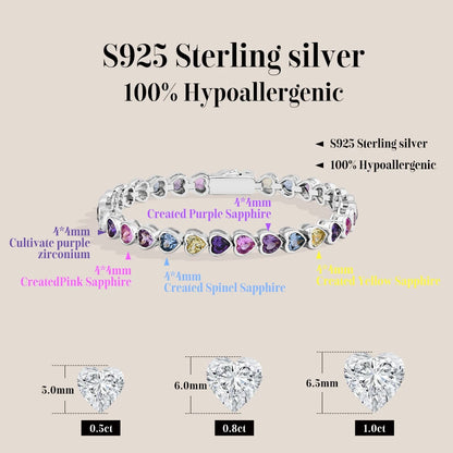 Sapphire Heart Bracelet