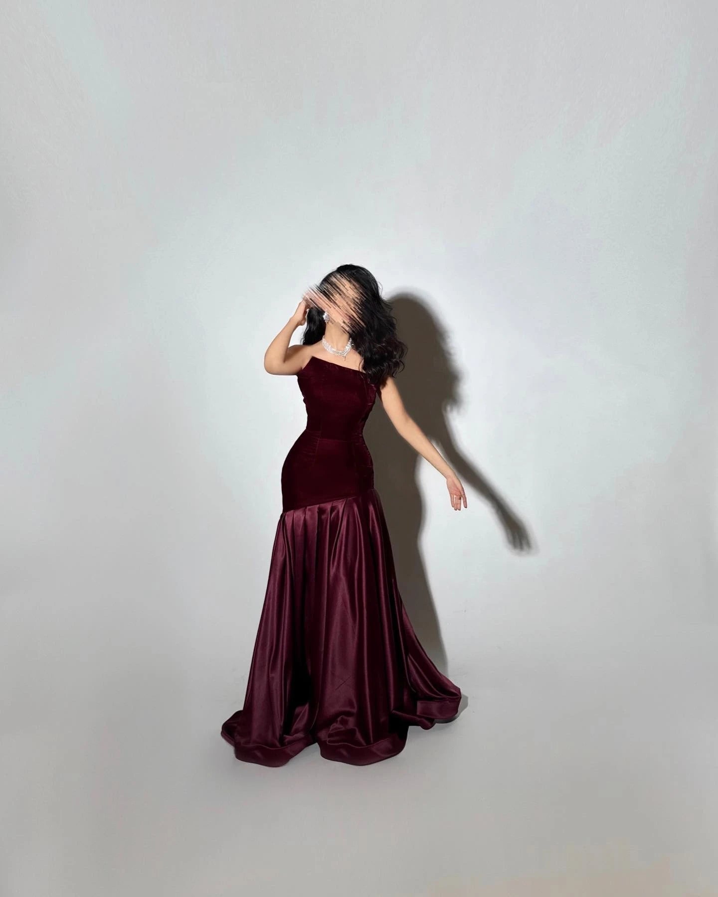 Strapless Satin A-Line Evening Dress