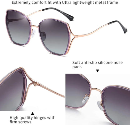 Oversized Polarized Butterfly Sunglasses