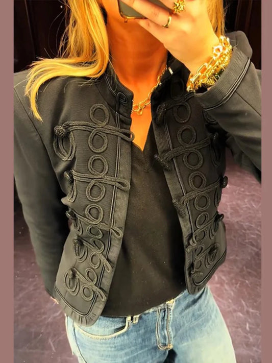 Patchwork Knit Blazer