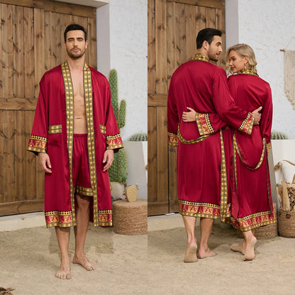Autumn Baroque Style Couple Robe