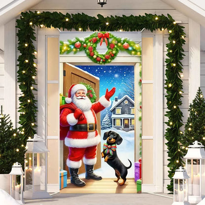 Cute Animals Christmas Door Cover
