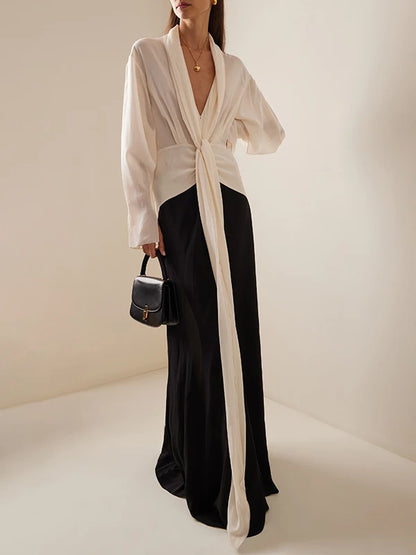 Fashionable Women Pleated Dress