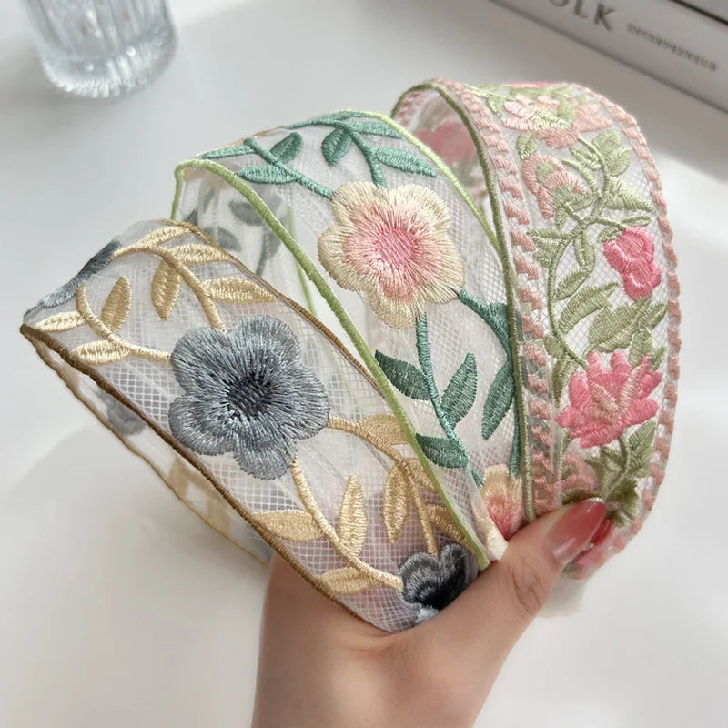 Embroidery Flower Hairband
