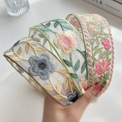 Embroidery Flower Hairband