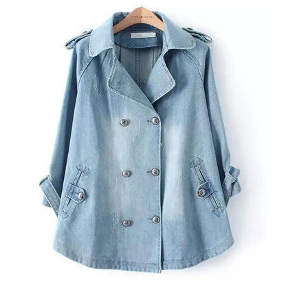 Denim Cape Coat