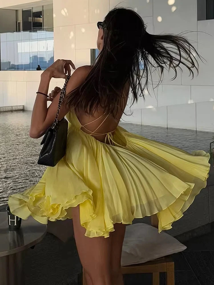 Sexy Backless Mini Dress
